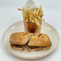 French dip steak sandwich